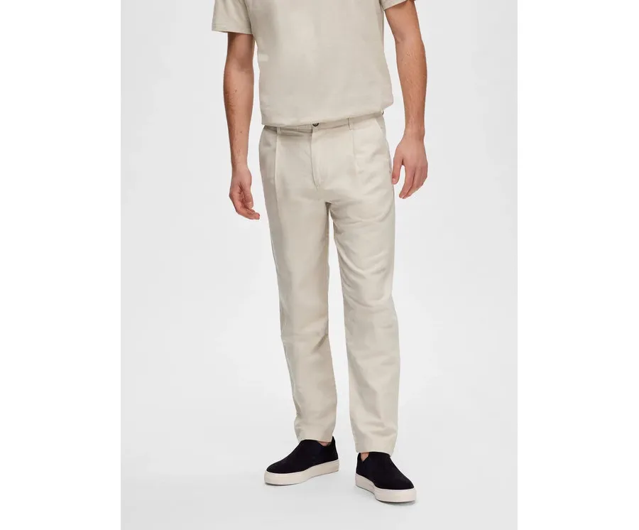 obrazek 1 Selected Homme Chinosy 16089420 Szary Slim Tapered Fit