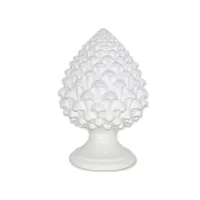 Picture Decorative pine cone made of white ceramics