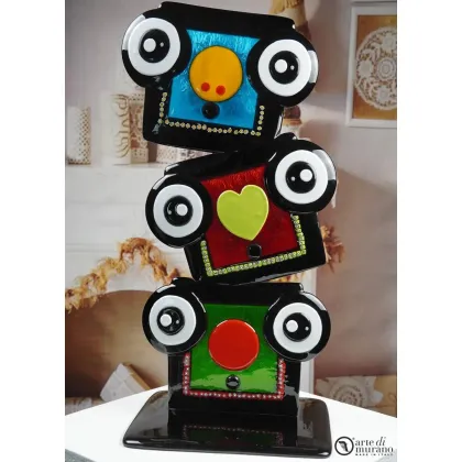 Zdjęcie Abstrakcyjna rzeźba pop-art w szkle Murano