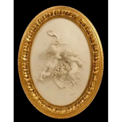 Zdjęcie Aniołki z winogronami - porcelanowa ozdoba do salonu