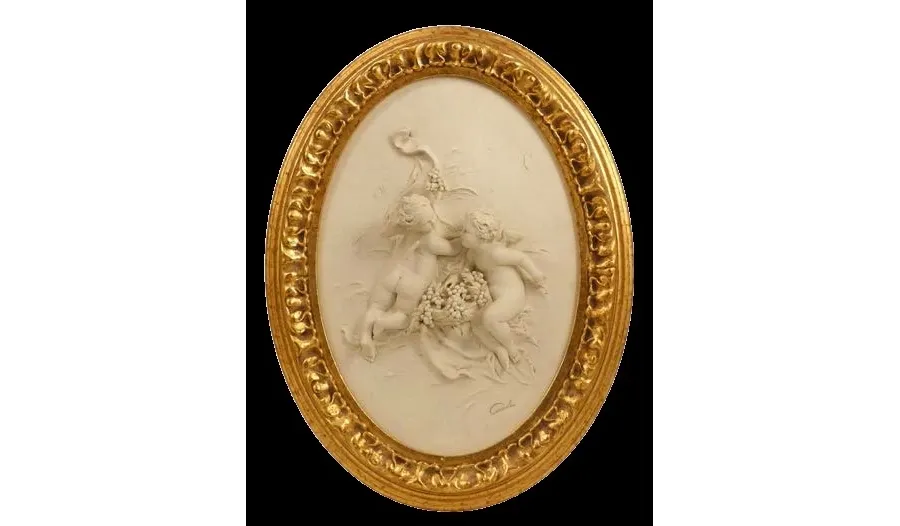 obrazek 1 Aniołki z winogronami - porcelanowa ozdoba do salonu