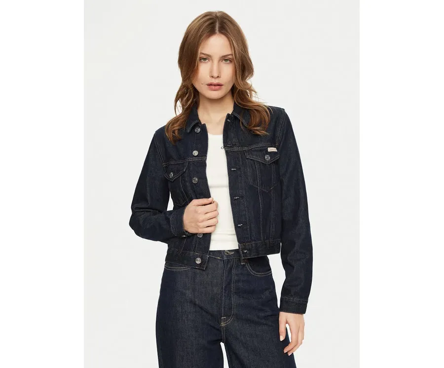 obrazek 1 Calvin Klein Jeans Kurtka jeansowa 90's J20J225066 Granatowy Regular Fit