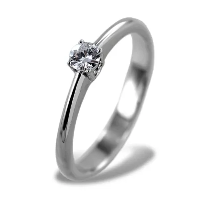 Zdjęcie Średni pierścionek Solitaire z diamentem 0,15 karata