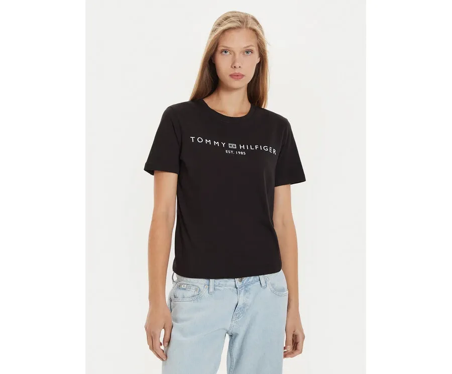 obrazek 1 Tommy Hilfiger T-Shirt Logo WW0WW40276 Czarny Regular Fit