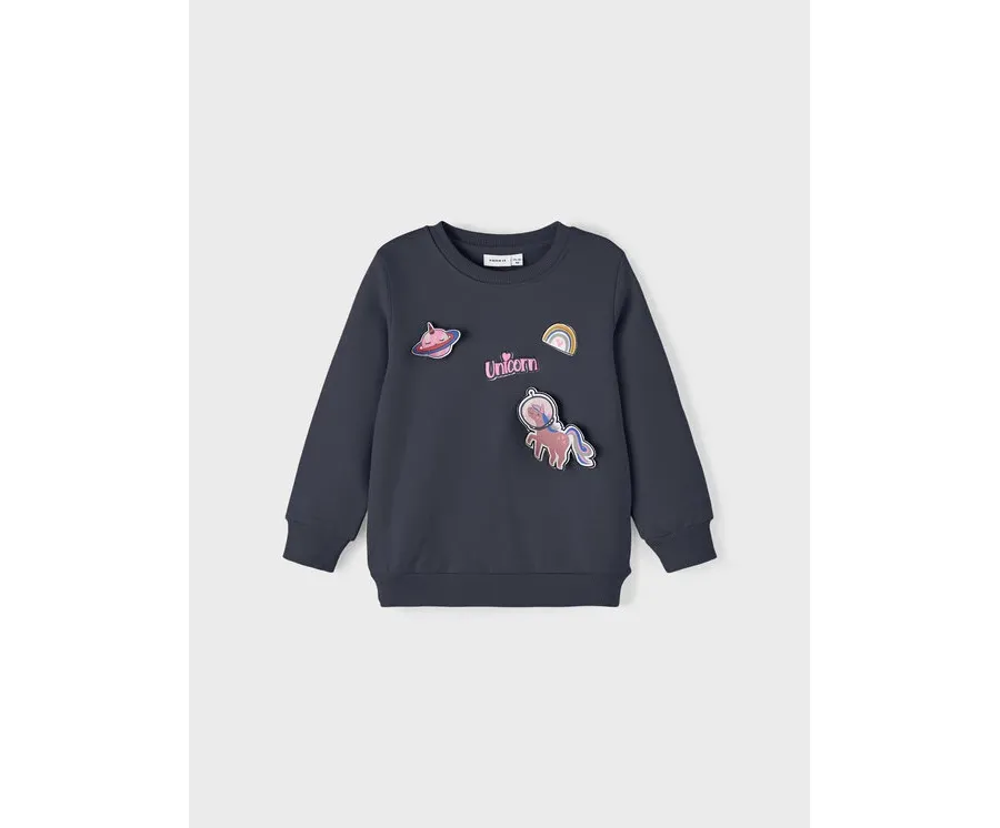 obrazek 1 NAME IT Bluza 13221693 Szary Regular Fit