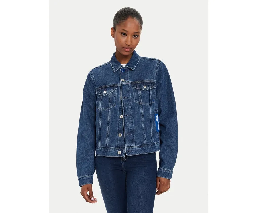 obrazek 1 Karl Lagerfeld Jeans Kurtka jeansowa 240J1404 Niebieski Regular Fit