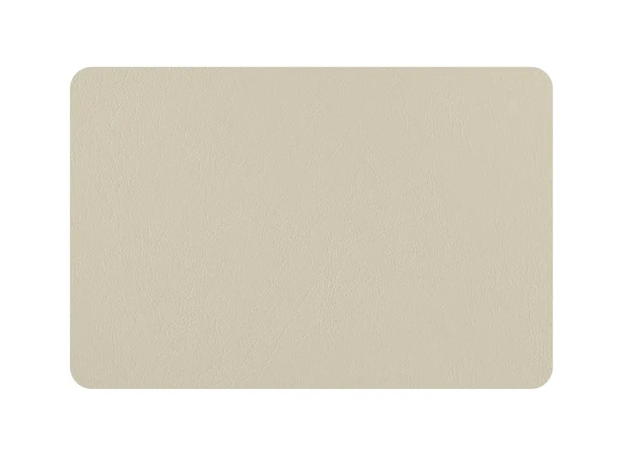 obrazek 3 Skórzana podkładka na biurko w kolorze białym i waniliowym
