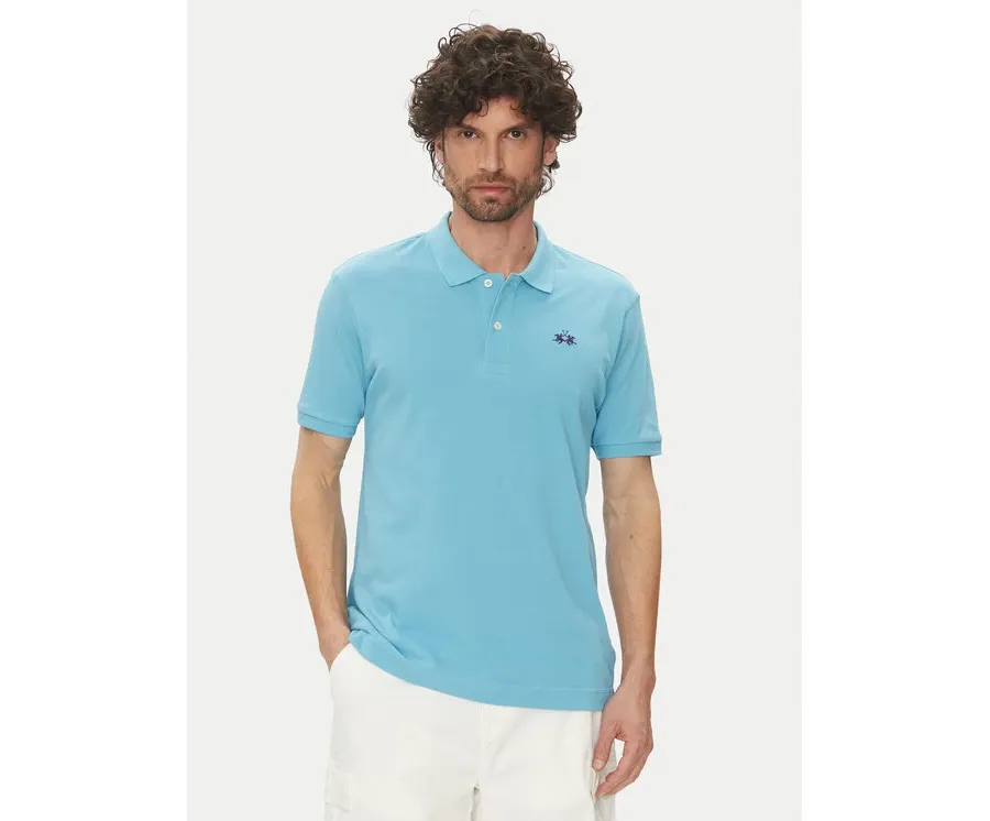 obrazek 1 La Martina Polo Tex BPMP01 PK031 Błękitny Regular Fit