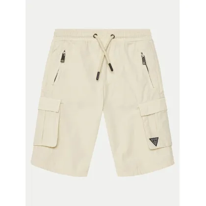Zdjęcie Guess Szorty materiałowe L2RD01 D3XN0 Écru Regular Fit