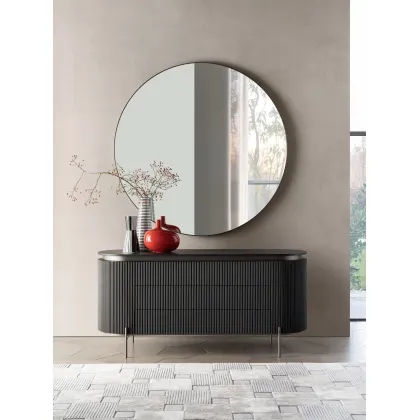 Zdjęcie Eleganckie okrągłe lustro do eleganckich wnętrz w minimalistycznym stylu