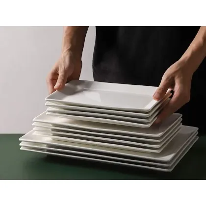 Zdjęcie Prostokątna taca ceramiczna w 3 rozmiarach do wyboru