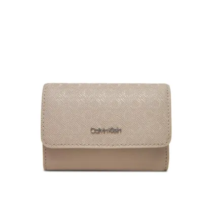 Zdjęcie Calvin Klein Portfel damski Ck Must Aop Small Trifold W Zip LV04F1038G Beżowy