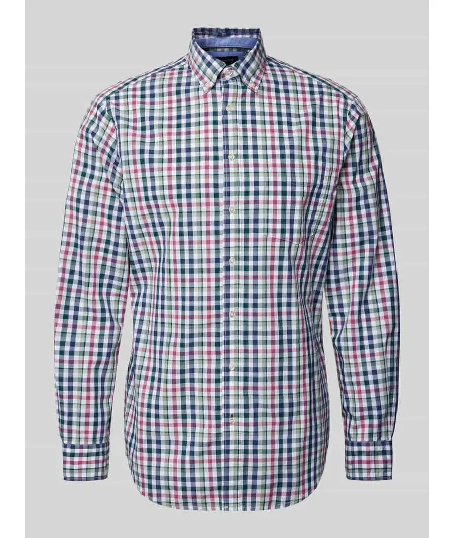 obrazek 1 Koszula casualowa o kroju regular fit z kołnierzykiem typu button down