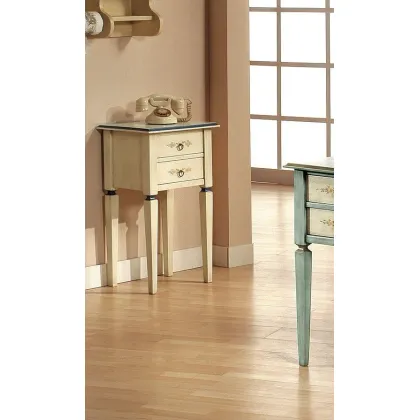 Zdjęcie Urzekający stolik na telefon z dwoma szufladami w prowansalskim stylu - Zanini