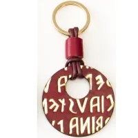 Zdjęcie Oryginalny burgundowy brelok wykonany ze skóry - Ikunico