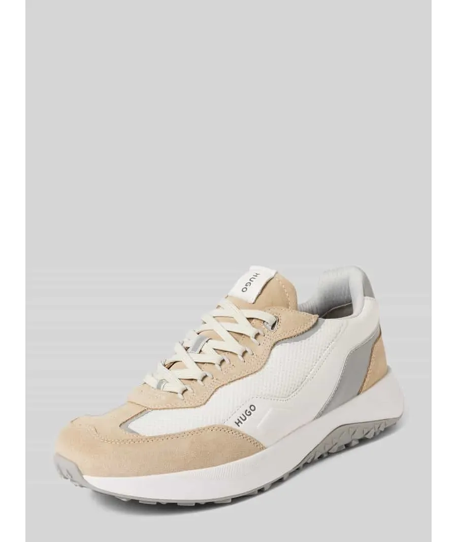 obrazek 1 Sneakersy skórzane z obszyciem w kontrastowym kolorze model ‘Kane’