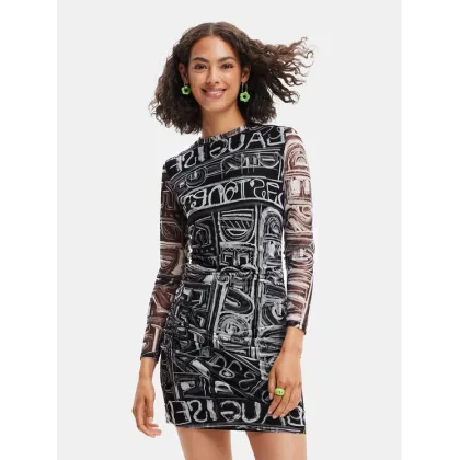 Zdjęcie Desigual Sukienka codzienna 23SWVK23 Szary Slim Fit