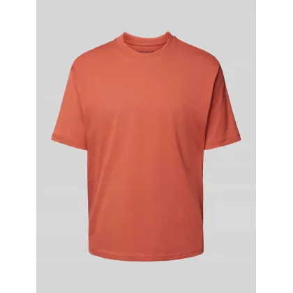 Zdjęcie T-shirt z prążkowanym okrągłym dekoltem