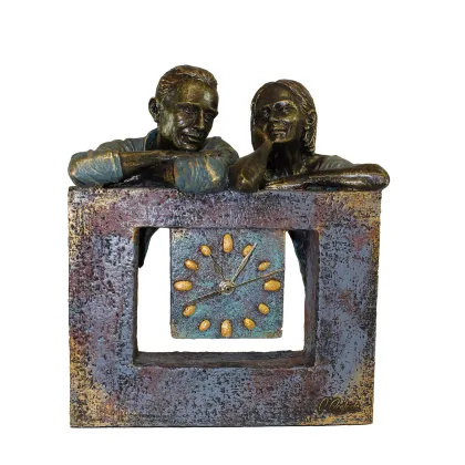 Picture A unique sculpture with a clock for stylish interiors