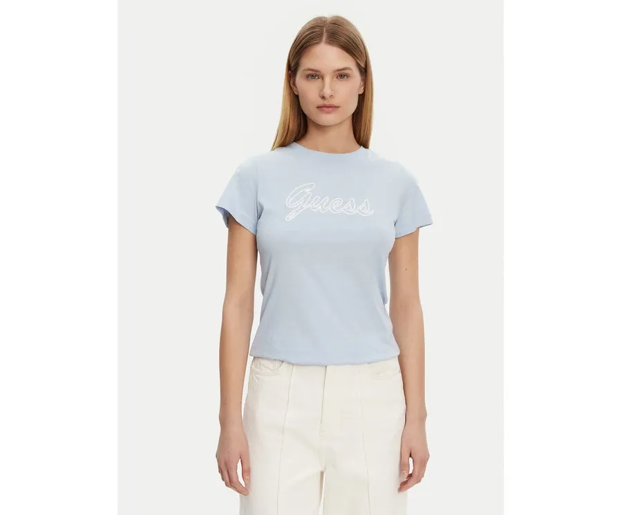 obrazek 1 Guess T-Shirt V5GI02 K9RM1 Błękitny Slim Fit