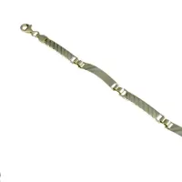 Picture Stylish bracelet with alternating plates with a laser finish, 4 mm wide.