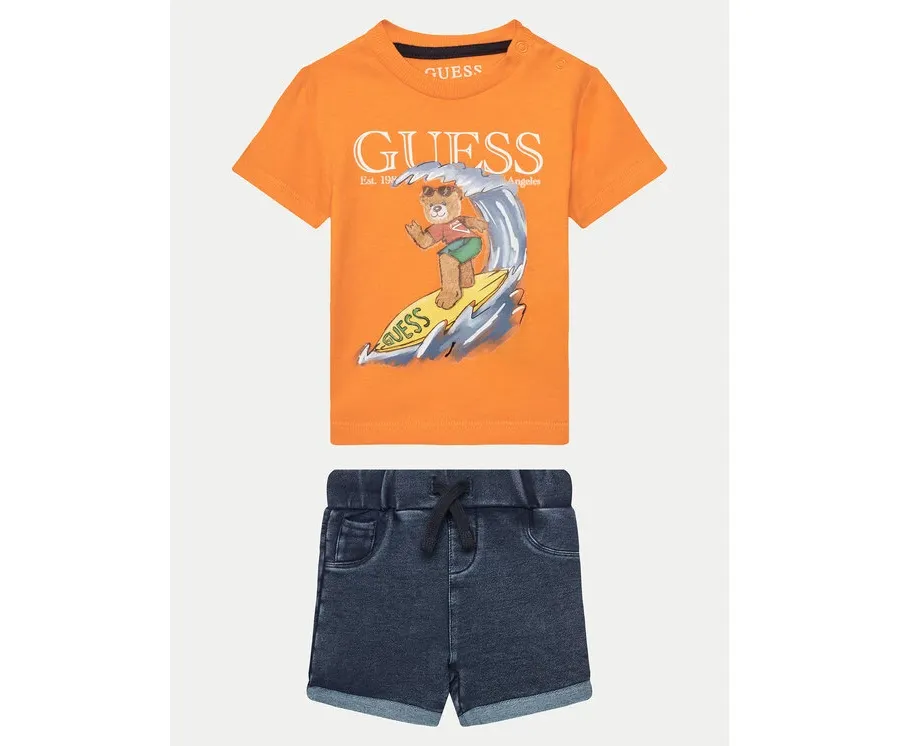 obrazek 1 Guess Komplet t-shirt i spodenki I5GG15 K8HM4 Pomarańczowy Regular Fit