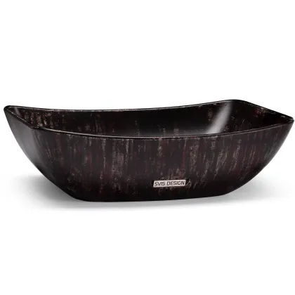 Zdjęcie Prestiżowa umywalka 50 cm VIRGO BASIC – BLACKSMITH, czarny i czerwony, lakier matowy