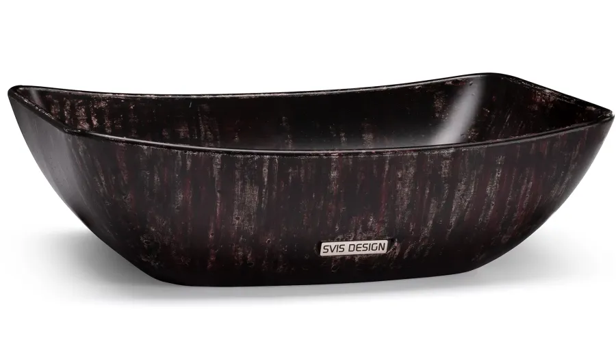 obrazek 1 Prestiżowa umywalka 50 cm VIRGO BASIC – BLACKSMITH, czarny i czerwony, lakier matowy