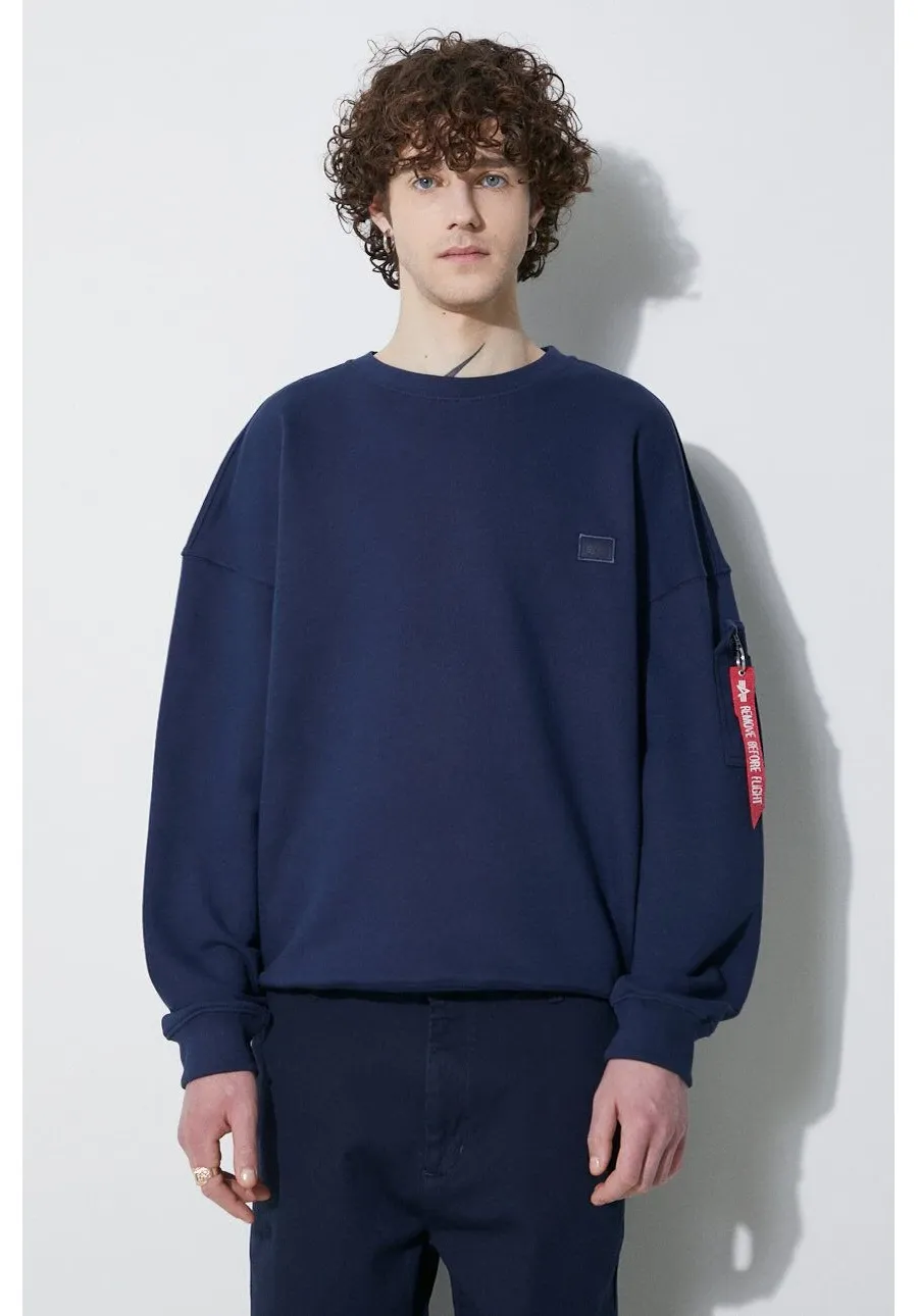 obrazek 1 Alpha Industries bluza Essentials RL męska kolor granatowy gładka 146303
