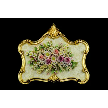 Zdjęcie Okazały porcelanowy salonowy obraz