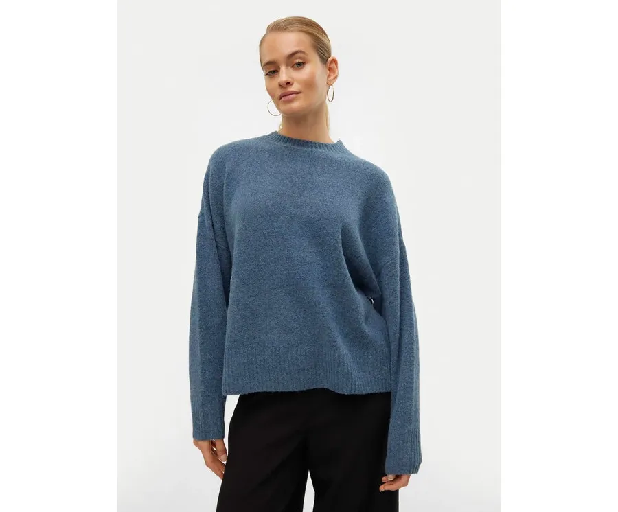obrazek 1 Vero Moda Sweter Boom 10320463 Niebieski Loose Fit