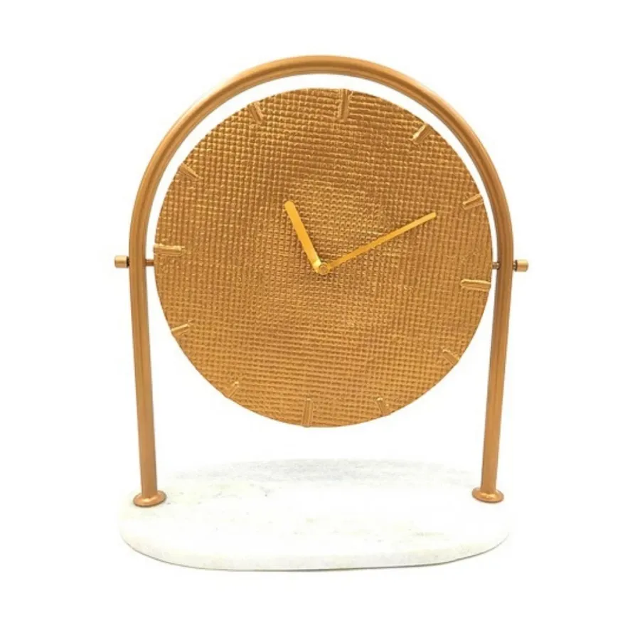 picture 1 Exclusive metal clock on a marble base