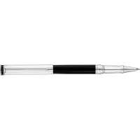 Picture Beautiful black-silver ballpoint pen, rhodium-plated - Waldmann