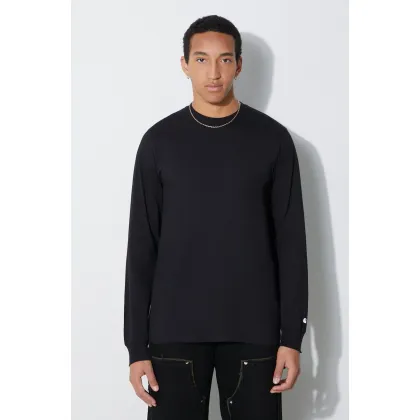 Zdjęcie Carhartt WIP longsleeve bawełniany L/S Base T-Shirt kolor czarny gładki I026265.0D2XX