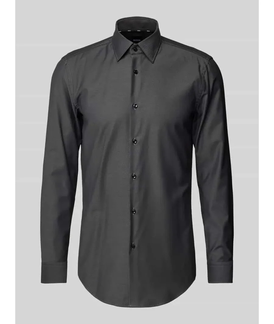 obrazek 1 Koszula biznesowa o kroju slim fit z kołnierzykiem typu kent model ‘Hank’