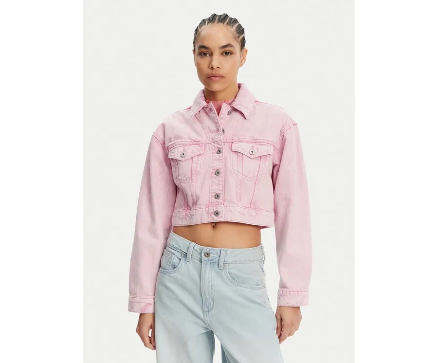 obrazek 1 HUGO Kurtka jeansowa Galatea 50534763 Różowy Regular Fit