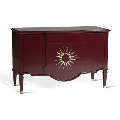 Picture Sideboard from the 1930s with a golden sun