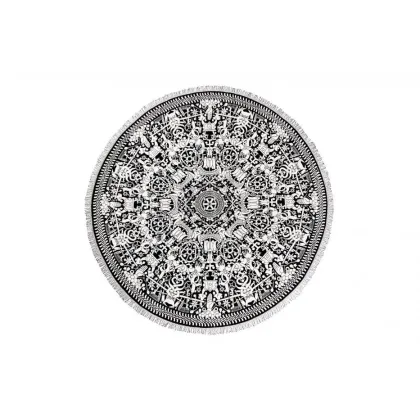 Picture Round carpet with a Viking motif - VIKING