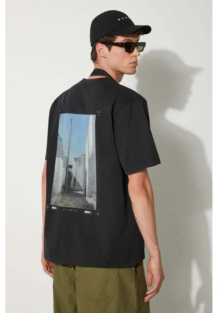 obrazek 1 STAMPD t-shirt bawełniany Moroccan City Vintage męski kolor czarny z nadrukiem SLA-M3332TE-BLK