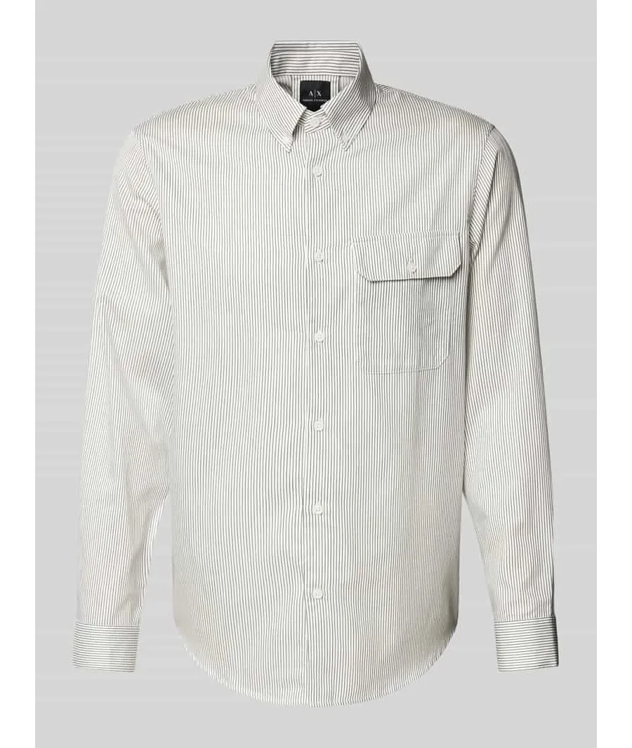 obrazek 1 Koszula biznesowa o kroju regular fit z kieszenią na piersi model ‘CAMICIA’