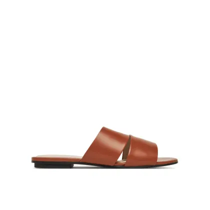 Zdjęcie Calvin Klein Klapki Flat Slide - Lth 2 Straps HW0HW02365 Brązowy