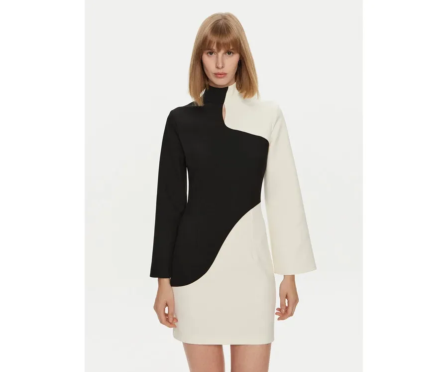 obrazek 1 Simona Corsellini Sukienka koktajlowa A24CPAB016 Czarny Relaxed Fit