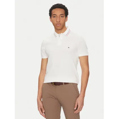 Zdjęcie Tommy Hilfiger Polo Placket Interest MW0MW38459 Biały Regular Fit