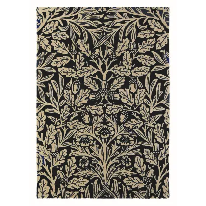 Zdjęcie Luksusowy czarno beżowy dywan w kwiaty - OAK INDIGO 27908