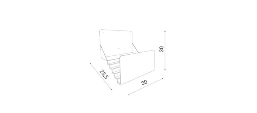 picture 2 Aluminum stand, screwed to the wall for Ozzio console elements