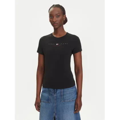 Zdjęcie Tommy Jeans T-Shirt Linear DW0DW21422 Czarny Slim Fit