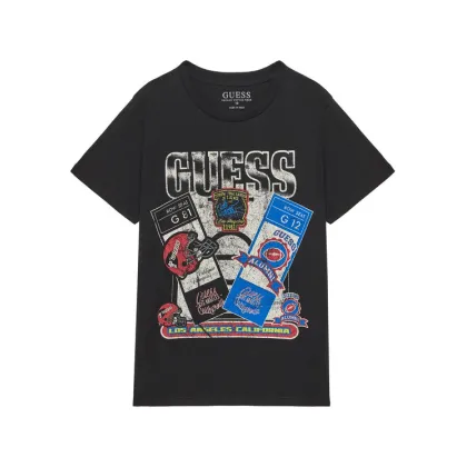 Zdjęcie Guess T-Shirt L5YI10 K8HM4 Czarny Regular Fit