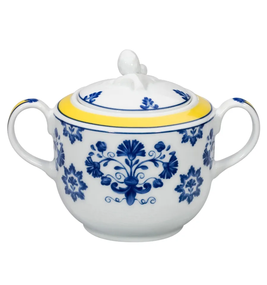 obrazek 1 Stylowa porcelanowa cukiernica z motywem inspirowanym haftem Castelo Branco - Vista Alegre