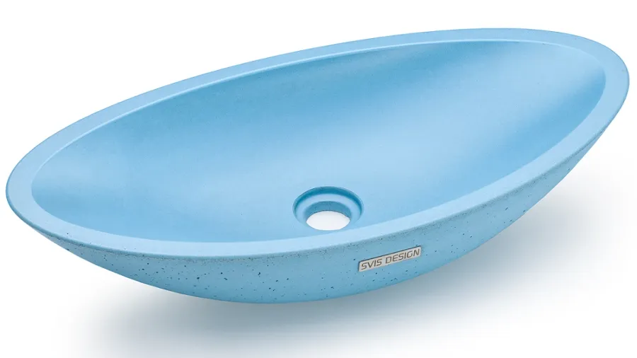 obrazek 2 Ekskluzywna umywalka 60 cm ORION BASIC – średni kobaltowy, bez dekoru, bez lakieru