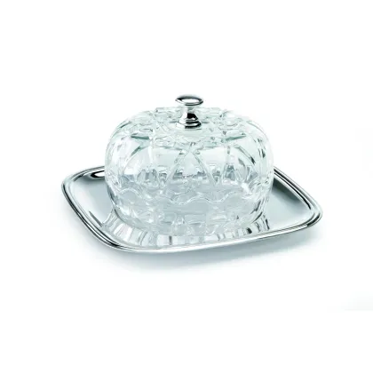 Zdjęcie Taca z piękną, kryształową przykrywką